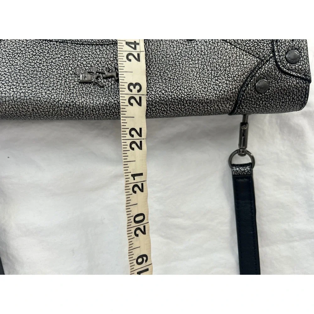 COACH Rhyder Crossbody Bag Metallic Pewter Pebbled Leather 34232 - Picture 10 of 12